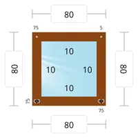 Мягкое окно 80x80 см, для веранды, беседки